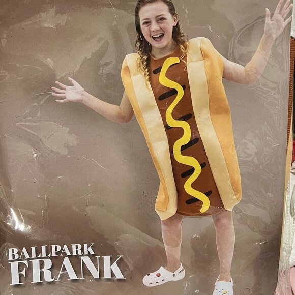 Hauntlooks Kids Frank Hot Dog Halloween Costume Unisex Funny Bodysuit Sausage - Picture 5 of 7